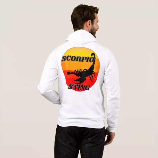 Scorpio over  zonsondergang hoodie (Achterkant volledig)