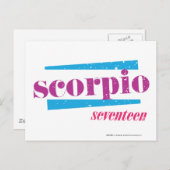 Scorpio Paars Briefkaart (Voorkant / Achterkant)