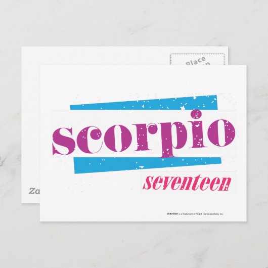 Scorpio Paars Briefkaart (Voorkant / Achterkant)