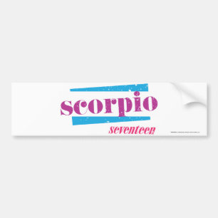 Scorpio Paars Bumpersticker