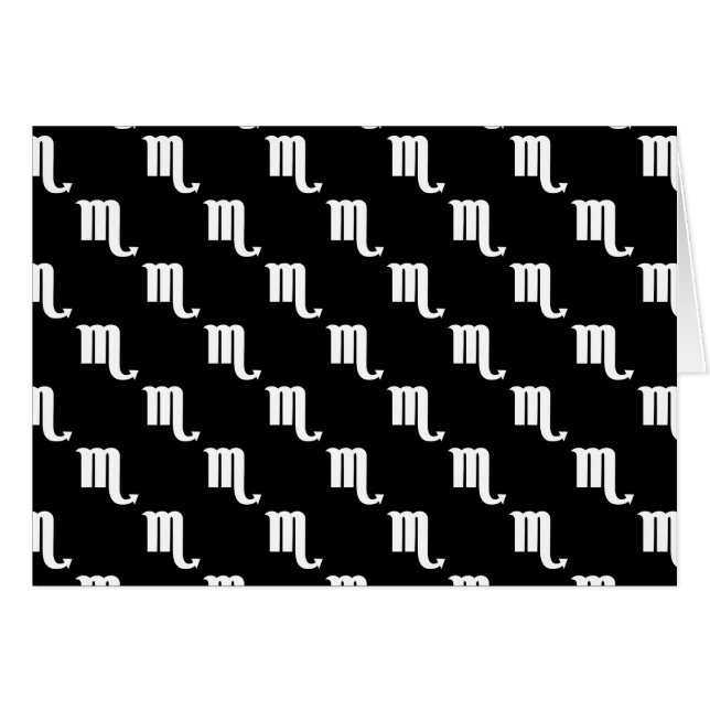 Scorpio Pattern Black and White (Voorkant Horizontaal)