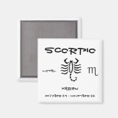 Scorpio personaliseren magneet (Voorkant / Achterkant)