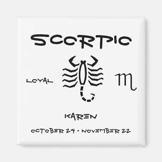 Scorpio personaliseren magneet (Voorkant)