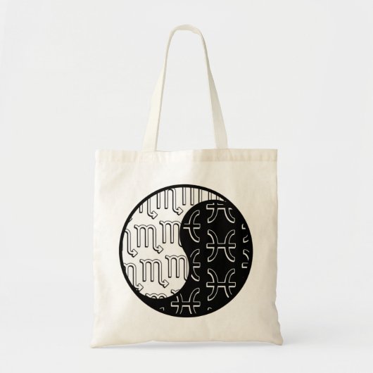 Scorpio Pisces yin yang zodiaa koppel Tote Bag (Voorkant)