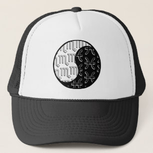 Scorpio Pisces yin yang zodiaa koppel Trucker Pet