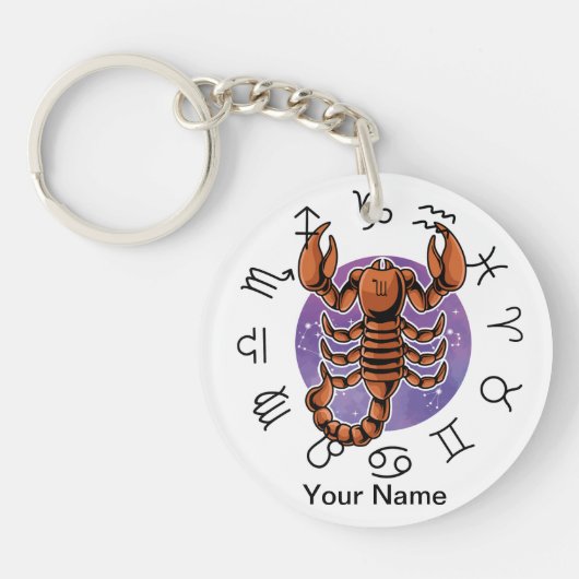 Scorpio & Pisces Zodiac Acrylic Keychain (Voorkant)