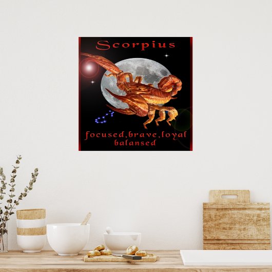 Scorpio-poster Poster (Keuken)