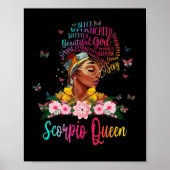 Scorpio Queen Black Women Persistent Beauful Poster (Voorkant)