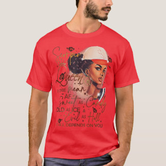 Scorpio Queen sweet as Snoep Birthday Gift for Bla T-shirt