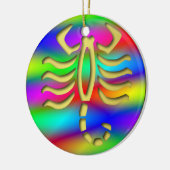 Scorpio Rainbow Scorpion Birthday kerstboom Keramisch Ornament (Links)