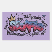 Scorpio Rechthoekige Sticker (Voorkant)