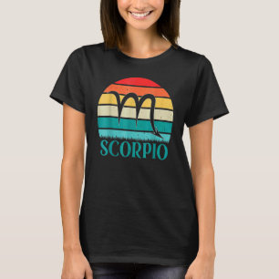 Scorpio Retro Sunset Zodiac Sign Birthday 1 T-shirt