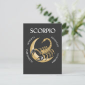 Scorpio Rising Ambitious Competitive Scorpio Trait Briefkaart (Staand voorkant)