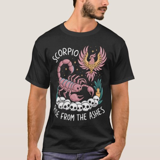 Scorpio Rising: Phoenix van de dierenriem T-shirt (Voorkant)