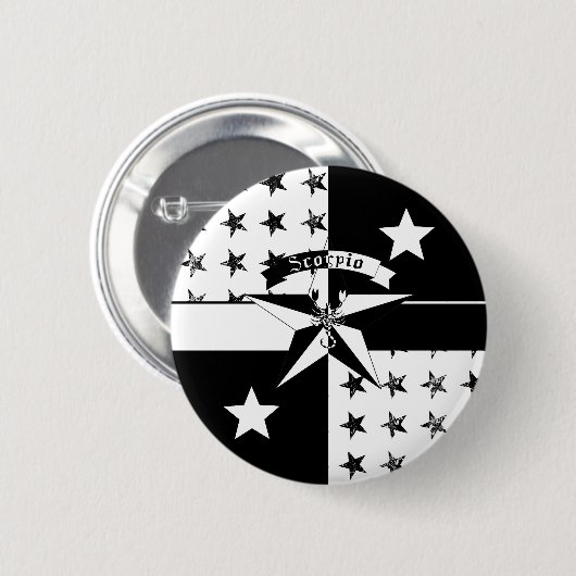 Scorpio Ronde Button 5,7 Cm (Voorkant /achterkant)