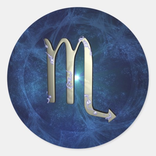 Scorpio Ronde Sticker (Voorkant)