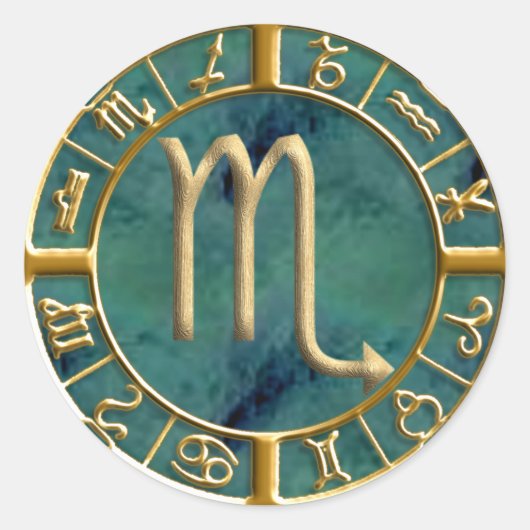 Scorpio Ronde Sticker (Voorkant)