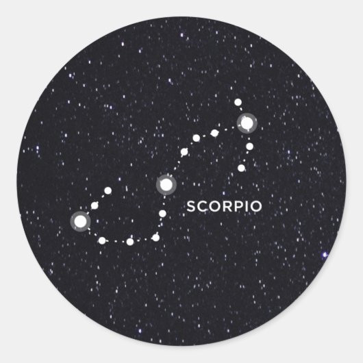 Scorpio Ronde Sticker (Voorkant)