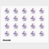 Scorpio Ronde Tekkers met stoornis Sticker (Vel)