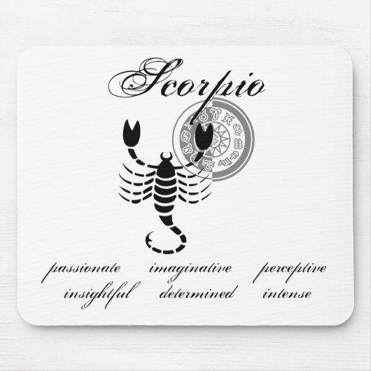 Scorpio Scorpion eigenschappen Grieks-stijl Z Muismat (Voorkant)