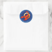 Scorpio, Scorpion Ronde Sticker (Tas)