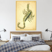Scorpio (Scorpion)  teken van het Afbeelding van d Canvas Afdruk (Insitu (Slaapkamer))