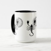 Scorpio Scorpion Zodiac Chart Mok (Voorkant links)