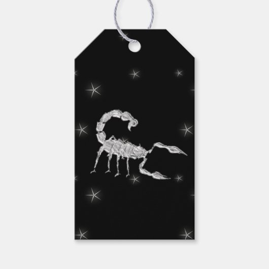 Scorpio Scorpion Zodiac Design Black Cadeaulabel (Voorkant)