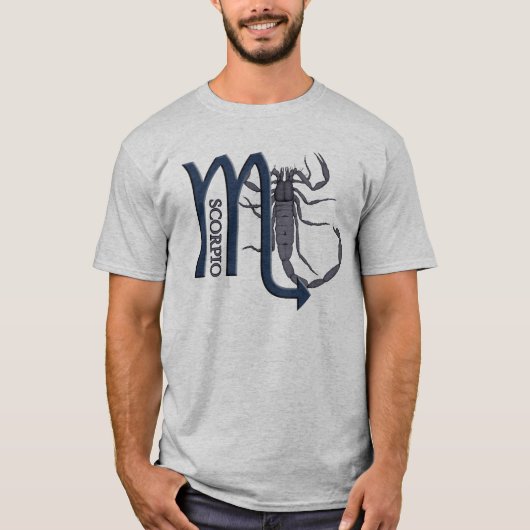 Scorpio Scorpion Zodiac Symbol Mannen T-shirt (Voorkant)