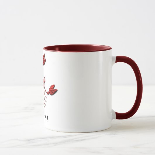 Scorpio Sign Ceramic Coffee Mok (Rechts)
