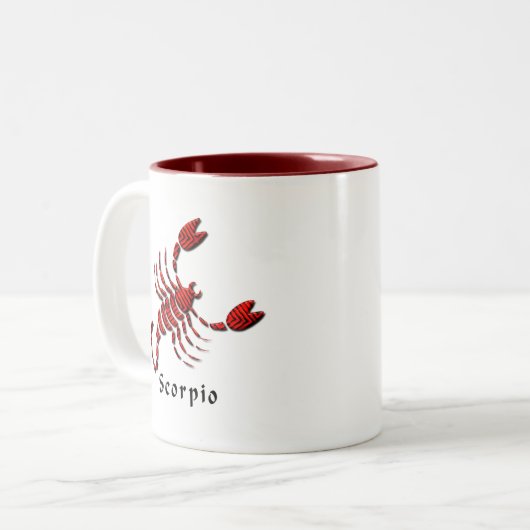 Scorpio Sign Coffee Mok (Voorkant links)