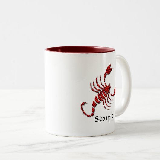 Scorpio Sign Coffee Mok (Voorkant rechts)