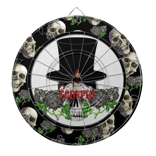 Scorpio Skull Dartbord (Voorkant)