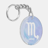 Scorpio Specialized Waterverf Zodiac Sign Sleutelhanger (Voorkant Links)