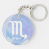 Scorpio Specialized Waterverf Zodiac Sign Sleutelhanger (Achterkant)