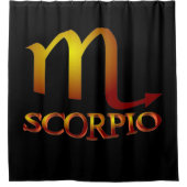 Scorpio Star Gold Douchegordijn (Voorkant)