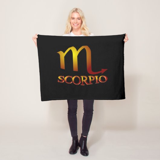 Scorpio Star Gold Fleece Deken (In situ)