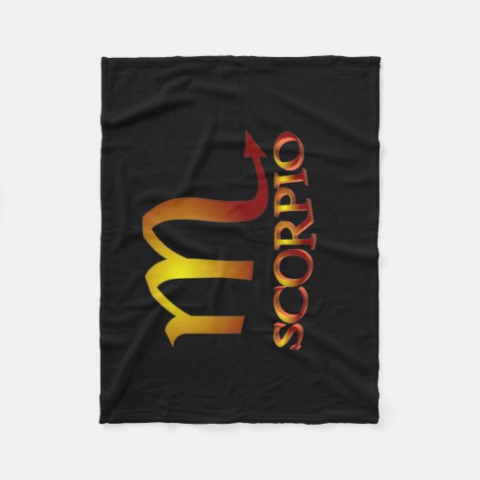 Scorpio Star Gold Fleece Deken (Voorkant)