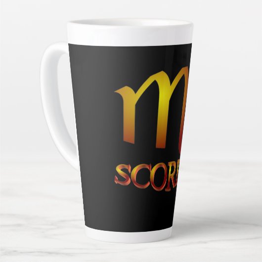 Scorpio Star Gold Latte Mok (Linkerhoek)