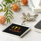 Scorpio Star Gold Sleutelhanger (Zijkant)