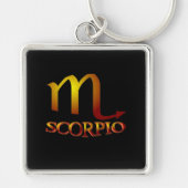 Scorpio Star Gold Sleutelhanger (Voorkant)