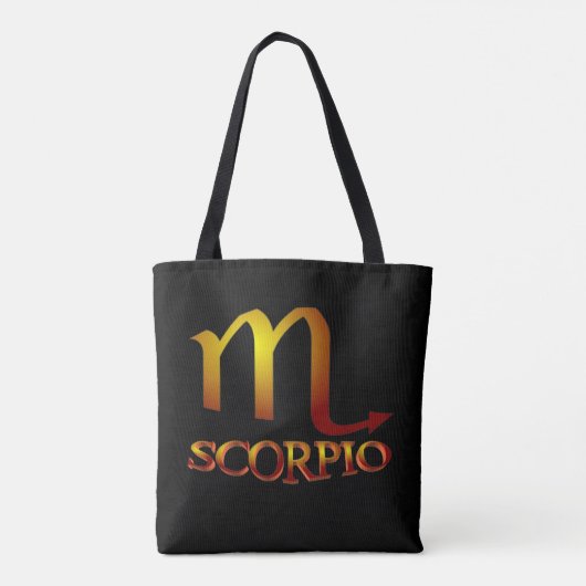 Scorpio Star Gold Tote Bag (Achterkant)