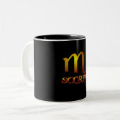 Scorpio Star Gold Tweekleurige Koffiemok (Voorkant links)