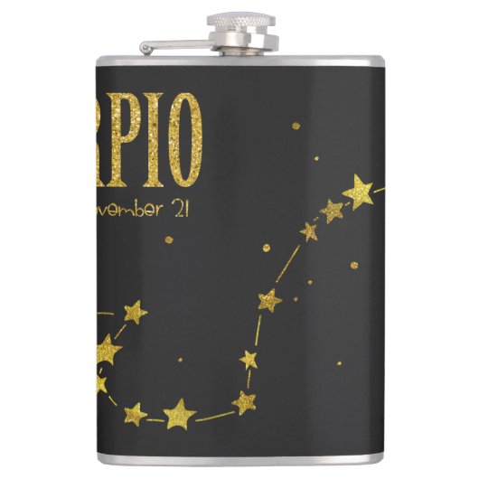 Scorpio Star Sign Heupfles (Voorkant)