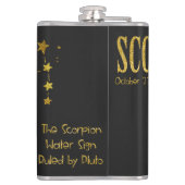 Scorpio Star Sign Heupfles (Achterkant)