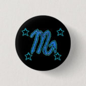 SCORPIO Stars Ronde Button 3,2 Cm (Voorkant)