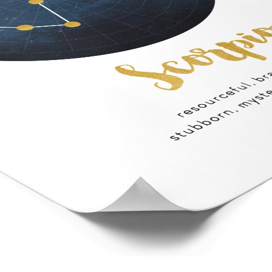 Scorpio-sterteken afdrukken poster (Hoek)