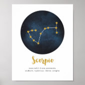 Scorpio-sterteken afdrukken poster (Voorkant)