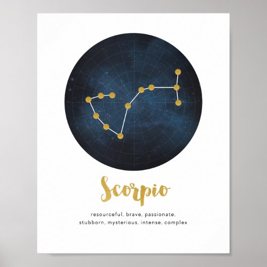 Scorpio-sterteken afdrukken poster (Voorkant)