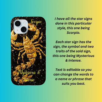 Scorpio-sterteken iPhone 15 Case
